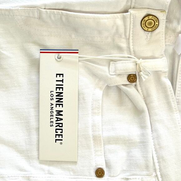 Etienne Marcel White High Rise Red Ankle Zipper Skinny Jeans Size 25 NWT $245 - Picture 12 of 13